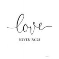 thumbnail image 2 of Lettered and Lined 25x32 Gold Ornate Wood Framed with Double Matting Museum Art Print Titled - Love Never Fails, 2 of 4