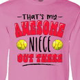 thumbnail image 4 of Inktastic That's My Awesome Niece Out There with Softballs Long Sleeve T-Shirt, 4 of 5