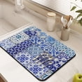 thumbnail image 2 of Washable Rubber Boho Style Vintage Floral Dish Drying Mats for Kitchen Counter Home Large Coffee Bar Pad Accessories and Decor for Utensils Stemware 18''x24'', 2 of 3