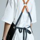 thumbnail image 3 of Delantal de trabajo de cuero grueso con espalda cruzada, delantal de Chef ajustable, impermeable, multibolsillo, sin mangas, ropa con correa ajustable, 3 of 5