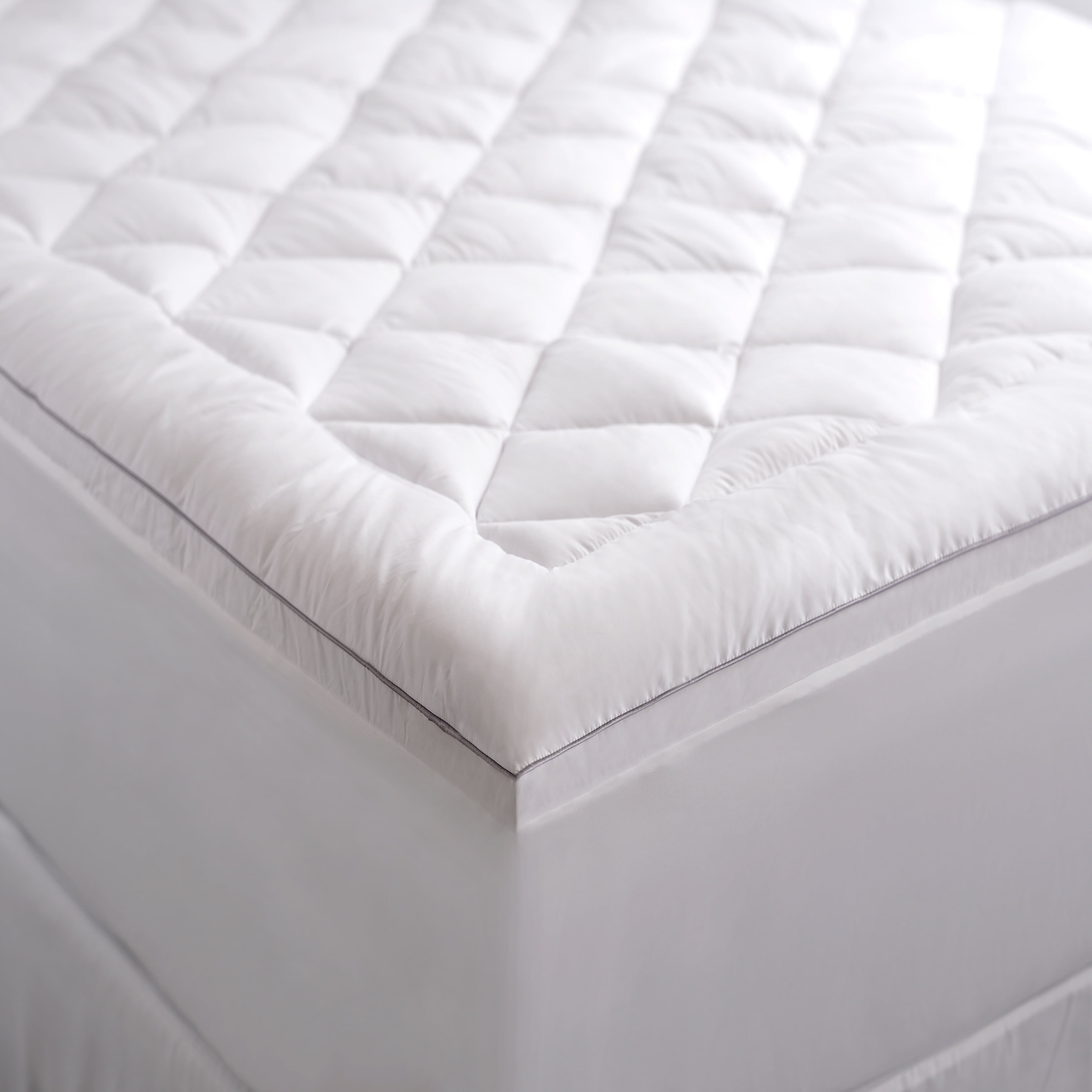Cozy Classics Allergy Proof Mattress Topper by Comfort Pure White