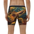 thumbnail image 4 of Rateoe Starry Night Guitar Turtle Print Men’s Underwear Boxer Briefs Soft Comfortable Underwear Boxer Briefs, Long Leg Briefs,Anti-chafing Boxer Briefs, 4 of 7