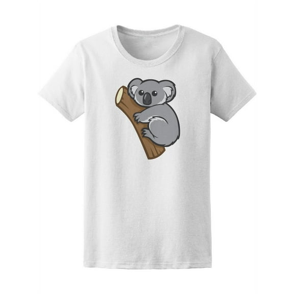 Kawaii Cute Koala On A Tree T-Shirt Women -Image by Shutterstock, Female XX-Large