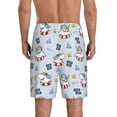 thumbnail image 3 of Kdxio Swimming Shark Print Mens Sleep Shorts Bottoms Soft Comfy Pajama Wear Pants with Drawstring Pockets, 3 of 7