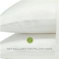 thumbnail image 3 of Cariloha Comfy Twill Classic Pillowcase Viscose from Bamboo King 2-Piece Set White, 3 of 6
