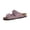 Purple, variant on Dual Strap Cork Sandals for Women Hook And Loop Fastener Suede Upper Flat Cork Insole Daily Summer Footwear Indoor Outdoor Casual Wear Red 36