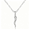 Silver, variant on BOOTOOL Italian Horn Necklace for Men & Women, Gold Tone Cornicello Pendant with 3mm Flat Marina Chain, Classic Charm Jewelry Gift