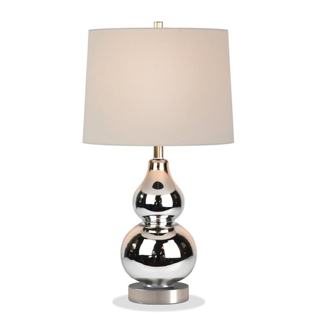 Henn&Hart TL0045 Luminary Nickel Glass Lamp, One Size
