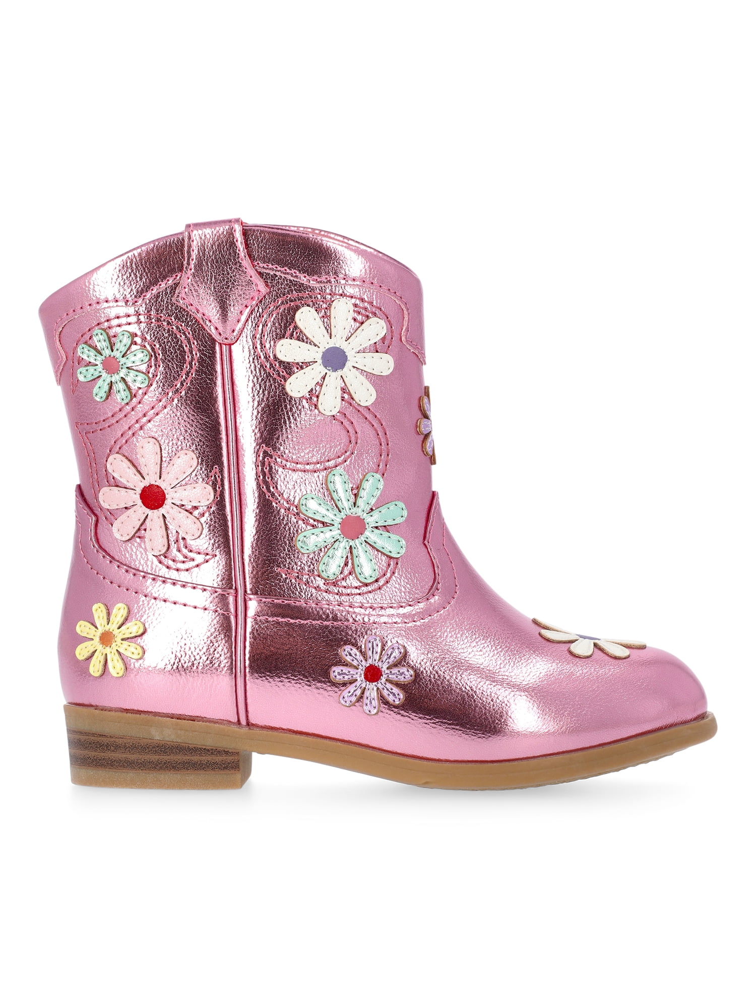 Wonder Nation Girls and Toddler Western Daisy Boots