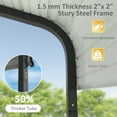 thumbnail image 6 of VEIKOUS 10' x 15' Outdoor Carport, Metal Heavy Duty Garage with Weatherproof Roof, Light Beige, 6 of 18
