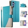 thumbnail image 1 of Funda cartera GANGXUN para Samsung Galaxy A54 5G , cuero PU con tarjetero, cremallera, correa de mano, soporte y protección 444°, 1 of 6