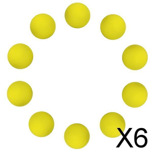 DYNWAVECA 4-6pack 10 Pieces EVA Foam Golf Swing Exercises Practice Training Balls Yellow 6 Pcs