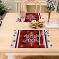 thumbnail image 2 of 12x18Inch Christmas Placemats Buffalo Plaid Snowflakes Place Mats Winter Holiday Washable Table Mats Set of 4 for Home Party Kitchen Dining Decorations, 2 of 7