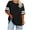 Black, variant on Staron Plus Size Women's Casual T-Shirt Round Neck Short Sleeve Basic Solid Color Spring Summer Loose Comfy Top, Navy XL