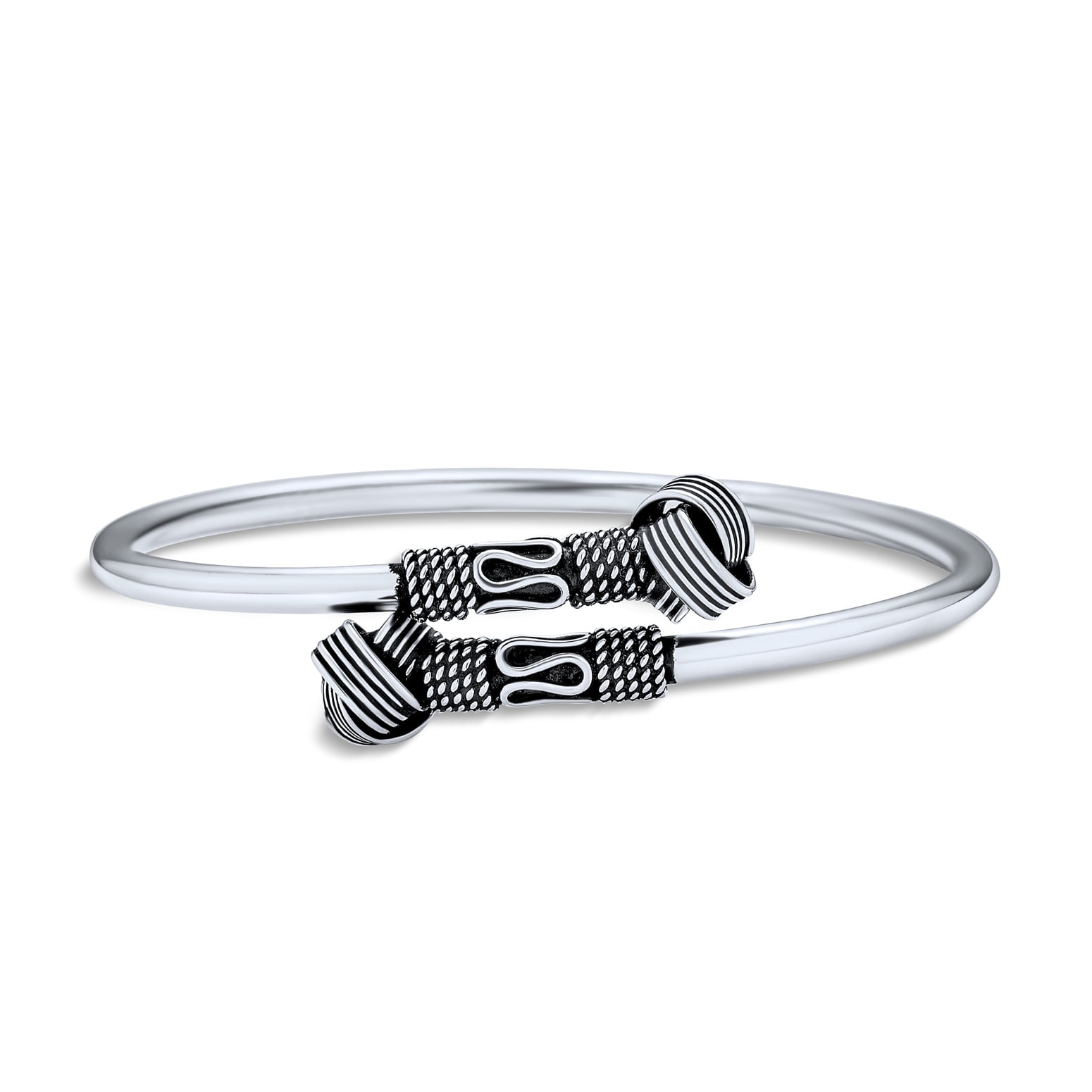 Women's Tahe Navajo .925 Sterling Silver Hand Wrapped Stackable Cuff 