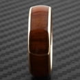thumbnail image 5 of Men's Wedding Band Rings - Rose Gold Brown Wood - Wedding Rings for Men Women, 5 of 5