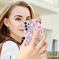 thumbnail image 4 of Allytech Galaxy A13 4G Case Cover, Soft TPU Back Cover with Ring Holder Stand Shockproof Anti-Scratch Slim Fit Bumper Phone Case for Samsung Galaxy A13 4G, Pink Flower, 4 of 4