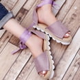 thumbnail image 5 of Sandalias de playa con punta abierta para vacaciones casuales de vendaje sólido para mujer Wmkox8yii ytu7972, 5 of 5