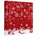 thumbnail image 2 of Ships Next Day Canvas Wall Art 12"x12", Red Balls Christmas Wood Framed Canvas Print Painting, Christmas Ball Snowflake Xmas Ready to Hang Small Picture Wall Decor for Home Kitchen Dining Room Office, 2 of 9