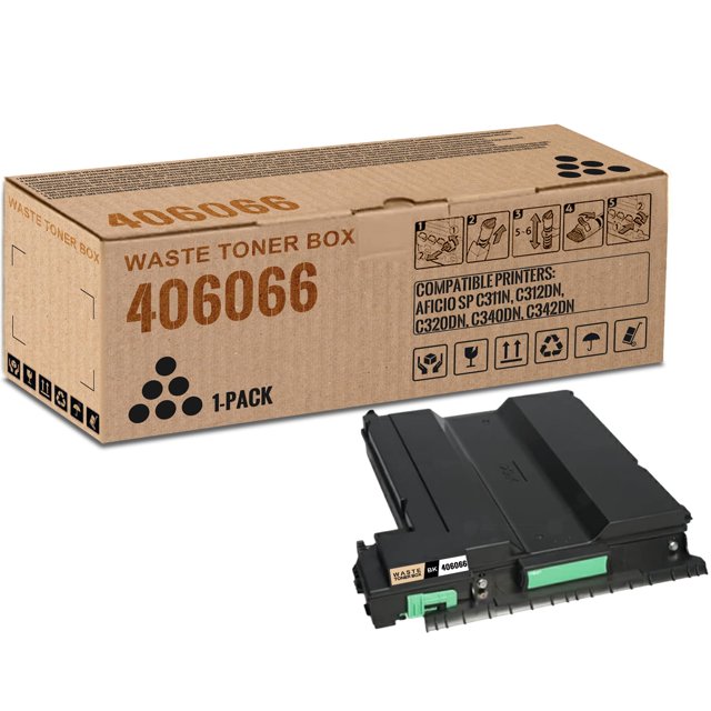 Caja de Residuos de Tóner Negro IGUGNIK 406066 para Impresora Láser