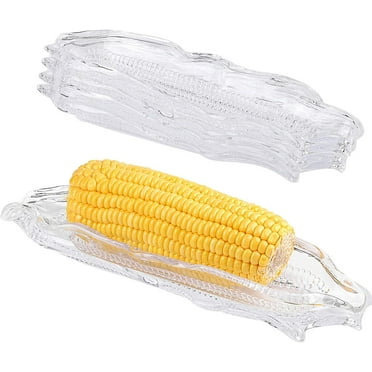 6 Pack Transparent Corn Trays Plastic Cob Dinnerware Corn Dishes Service Tray