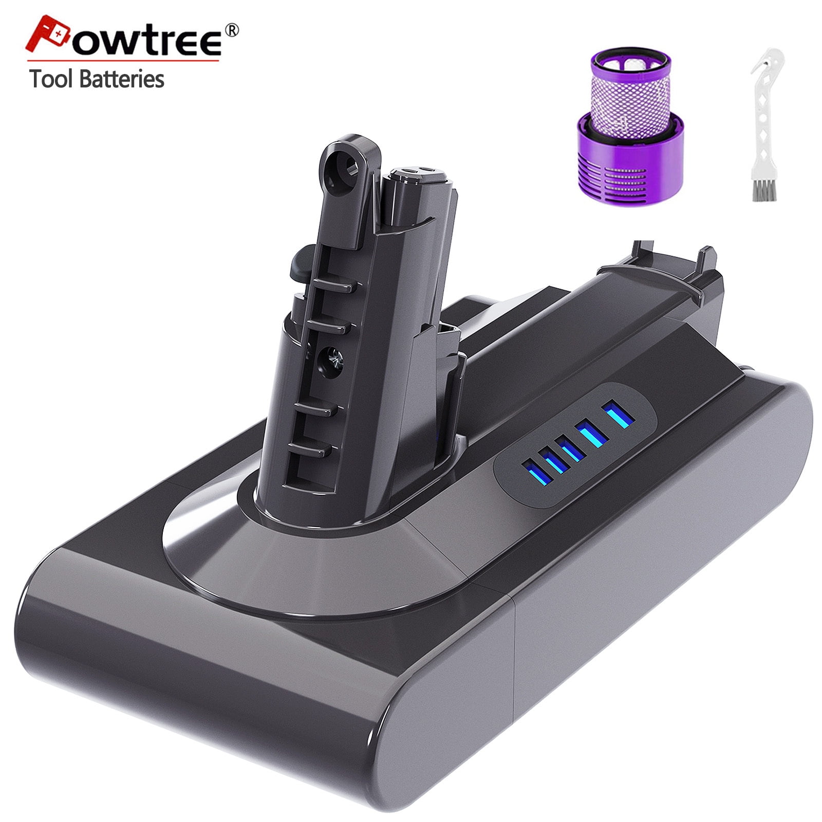 instinkt prøve Oceanien Powtree 10.0 mAh Replacement for Dyson V10 Battery, Compatible with SV12,  Dyson Cyclone V10 Battery, Animal, Absolute,25.2V Lithium ion Stick Vacuum  Cleaners - with Filters and Brush - Walmart.com