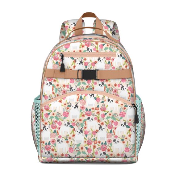 Sac à Dos Esthétique Boho pour Étudiants Imprimé Canin Minimaliste avec Motifs Géométriques pour l'École