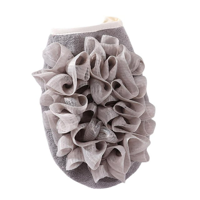 Gants de Bain Doux, Serviette de Bain Double Usage, Dos Double Face, Bain 2-en-1