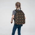 thumbnail image 5 of Naloa Boho Owl Print Lightweight DayBackpack Suitable for school, work, shopping, travel, etc., 5 of 5