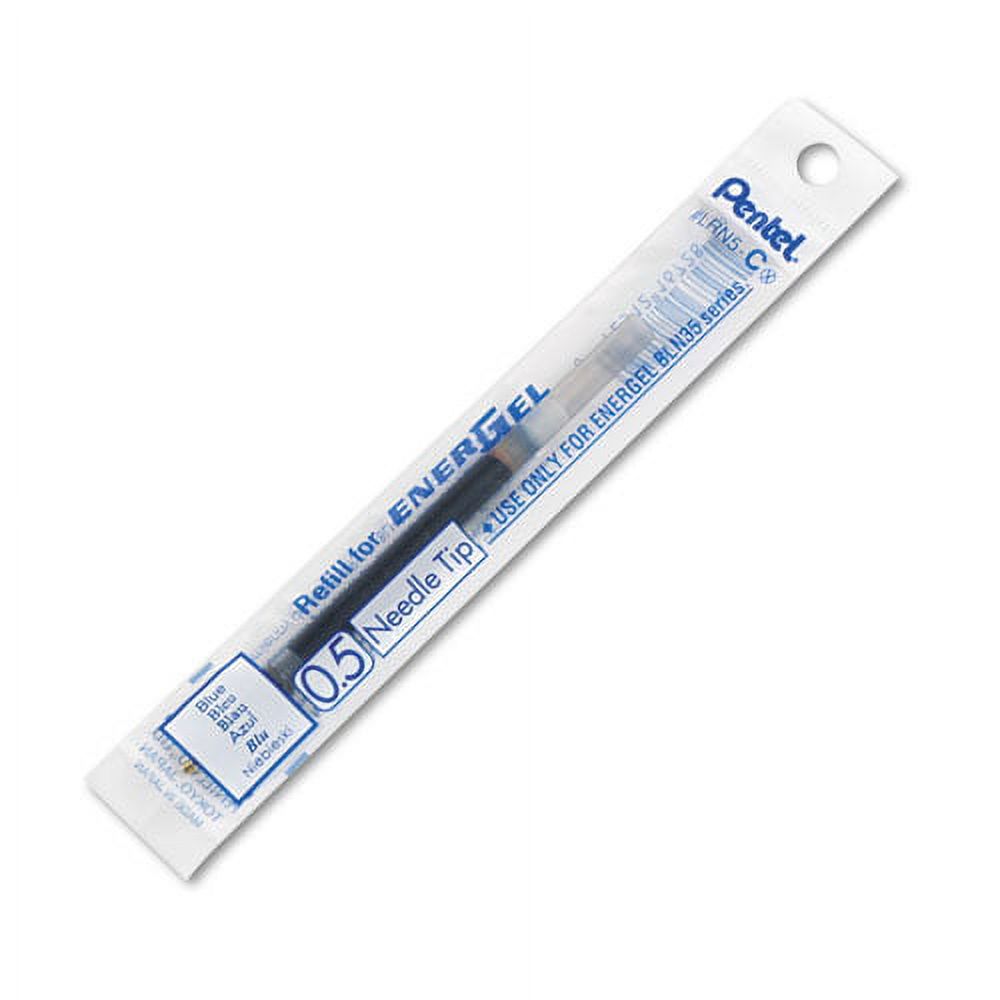 Refill For Pentel Energel Retractable Liquid Gel Pens, Fine Needle Tip, Blue Ink | Bundle of 10 Each