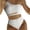 White, variant on Vedolay Cute Swimsuits Women's V Neck Tankini Set, Ribbed High Cut Surplice Bikini High Waisted Two Piece Swimsuit,White S
