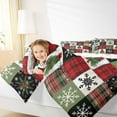 thumbnail image 4 of Manfei Buffalo Christmas Tree Bedding Comforter Set, Vinter Snowflake Twin Comforter Sets, Vintage Western Festival Reversible Bedding Set, Microfiber Bedroom Decor, 2 Pieces, 4 of 8