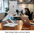 thumbnail image 4 of Swayvoo Laptop Stand for Desk, Adjustable Height Ergonomic Computer Riser, 360° Rotating Aluminum Notebook Holder, Fits 10-16" MacBook Dell HP Lenovo, Silver, 4 of 7