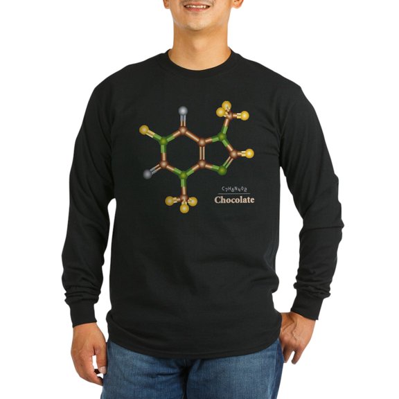 CafePress - Chocolate Molecule T Long Sleeve T Shirt - Long Sleeve Dark T-Shirt