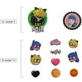 thumbnail image 4 of Miraculous Ladybug Shoe and bag Charms for Girls Teens, 12 Assorted Ladybug and Cat Noir Badges, Shoe Decoration Charms, Party Favors Gifts Boys Kids Adults (Wyncor), 4 of 9
