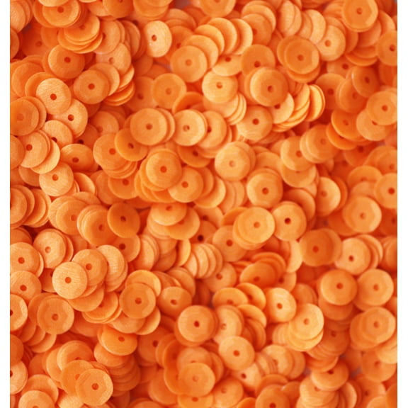 Bright Orange Cup Sequins 6mm Neon Opaque Made in USA