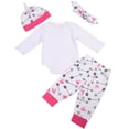 thumbnail image 5 of Lovely Baby Daddy's Girl and Mommy's World Long Romper+Pants 4PCs Outfits Set, 5 of 5