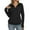 764#Black, variant on Polo Shirts for Women Long Sleeve V Neck Banded Bottom, Casual Collared Tops Golf Tunic Blouses Khaki L