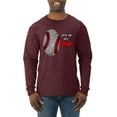 thumbnail image 1 of Wild Bobby, Baseball Fingerprint It's In My DNA, Sports, Men Long Sleeve Shirt, Maroon, Small, 1 of 5