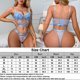 thumbnail image 2 of Conjunto de lencería Sujetador de encaje establece cuello en V profundo para el aniversario del día de San Valentín de luna de miel Tmvgtek para mujer Azul claro T XL, 2 of 6