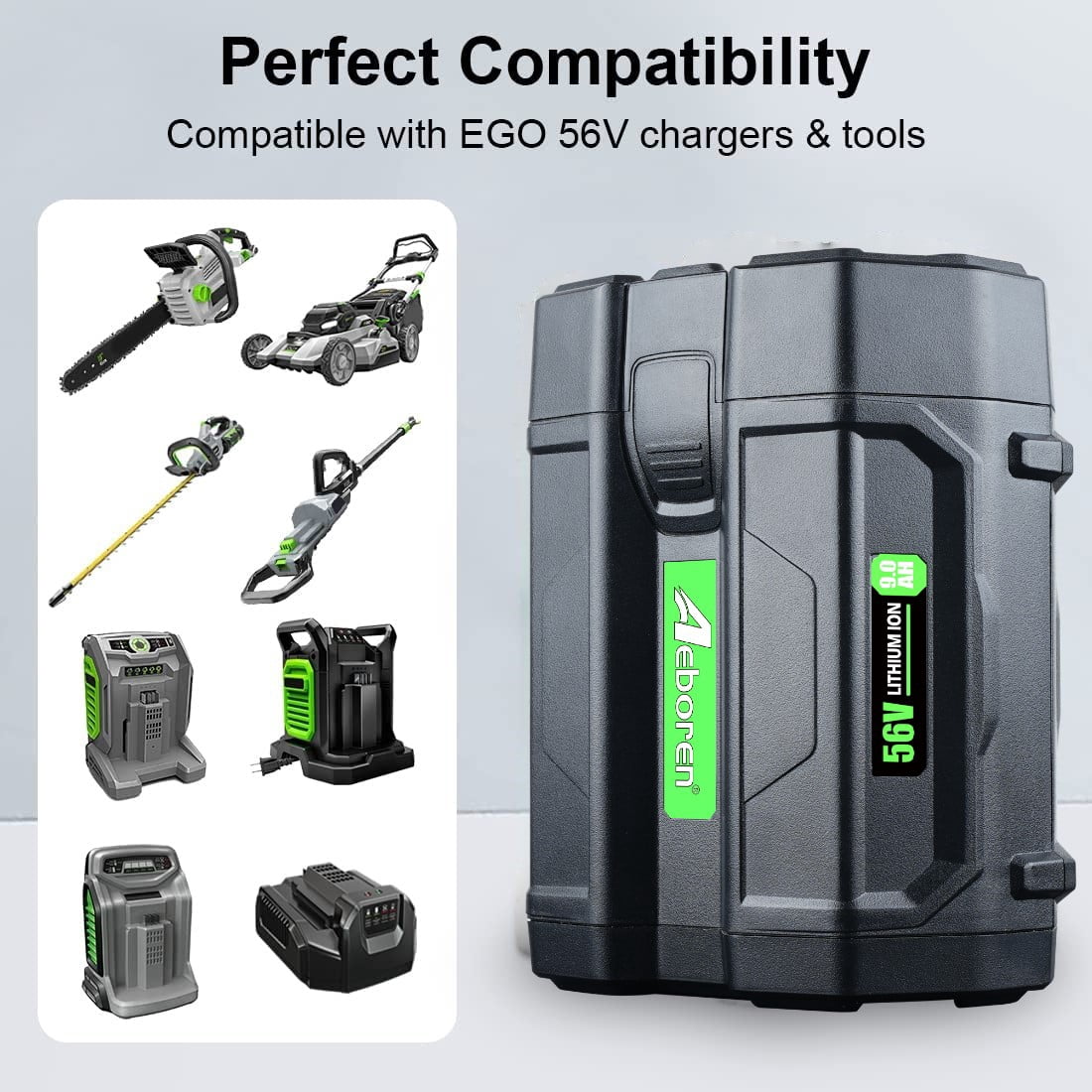 9.0Ah Replacement for EGO 56V Lithium Battery BA2800T BA2800 9000mah Compatible with Ego Power Tools
