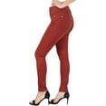 thumbnail image 2 of Seven7 Women's Tummyless High Rise Slimming Stretch Skinny Jeans (Fired Brick, 6), 2 of 4