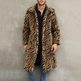 thumbnail image 2 of Nmnitkp Men's Luxury Faux Fur Coat Jacket Winter Warm Long Coats Overwear Outwear & High Quality Fabric Boys Winter Coat Easy Cleaning Care Coat, 2 of 5