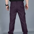 thumbnail image 4 of Tactical Pants for Men Water Resistant Hiking Cargo Pants with Elastic Waist Multi Pockets Stretch Waterproof Quick Dry Work Pants Relaxed Fit Available in Plus Size S-XXXXL, 4 of 4