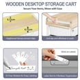 thumbnail image 5 of BEHERZT 10-Drawer Rolling Storage Cart with Wooden Tabletop, Large Capacity Utility Cart & Mobile Organizer for Craft Supplies, Art, Home Office, Classroom - Gray, 5 of 8