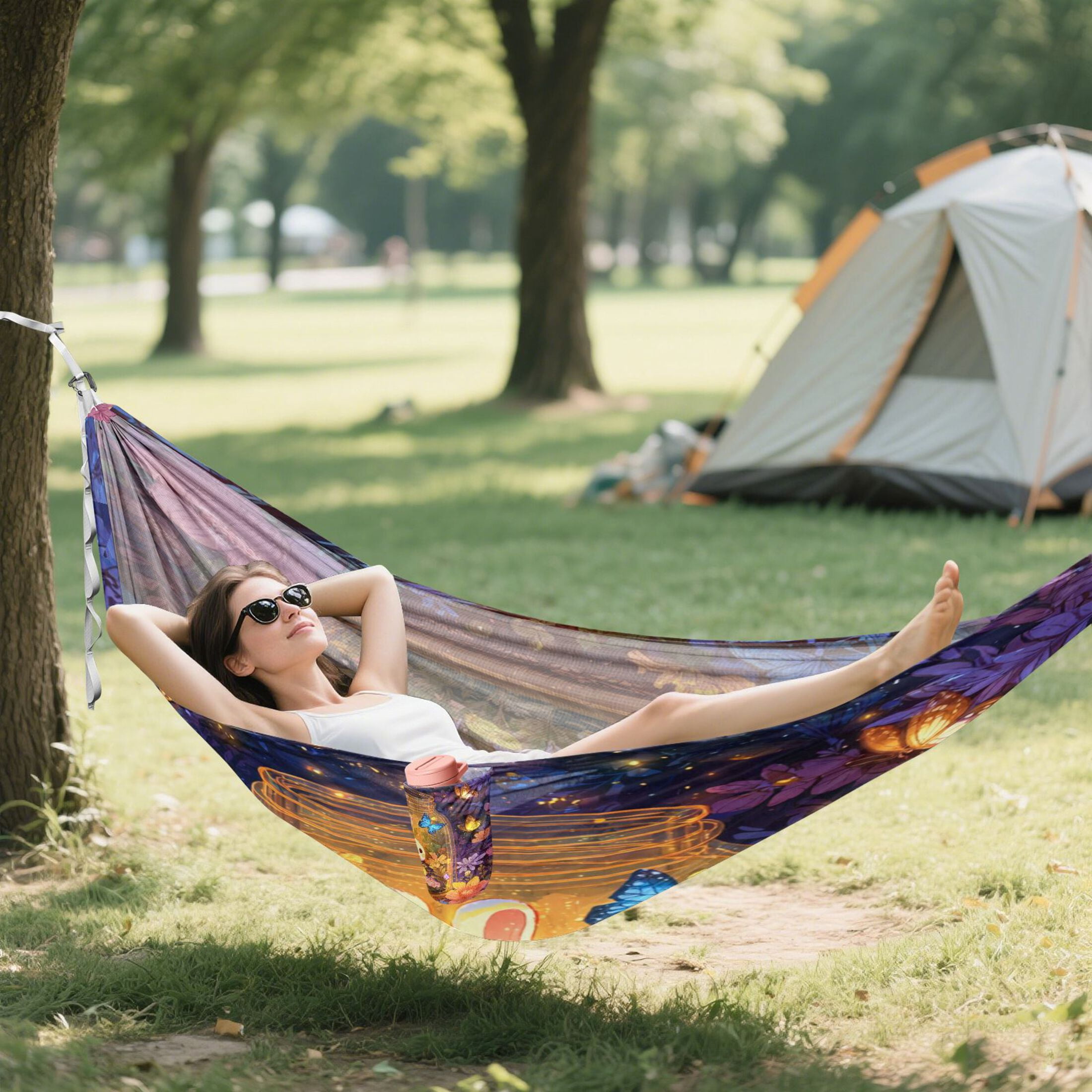 Hammock Camping Hammock Nylon Portable Hammock Travel Camping Hammock White Rabbit Beautiful