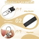 thumbnail image 3 of Reemplazo de Correa de Mano de Cuero Uxcell para Bolsos Clutch y Bolsos de Mano para Mujeres en Negro, 3 of 7