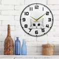 thumbnail image 3 of Yayeee Wall Clock for Living Room 9.5 inch Battery Operated Round with Holder, White Cat, 3 of 7
