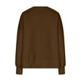thumbnail image 5 of ClodeEU Women's Oversized Sweatshirts,Crewneck Long Sleeve Side Slit Pullover ,Casual Loose Fall Outfits Coffee,Womens Plus XXL, 5 of 7