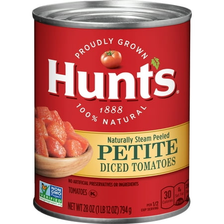 (6 Pack) Hunt's Petite Diced Tomatoes, 28 oz (Best Knife For Dicing Tomatoes)